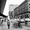 Korsningen Sveavägen/Tunnelgatan med konserthuset. En korsnings som skulle bli världskänd 20 år senare. (1966)