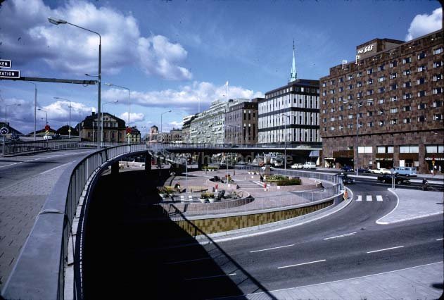 Vasagatan och Sheraton hotel, Stockholm. (1971)